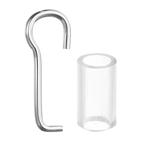 Wand Wire and Sleeve Collar, 1 Set Blind Wand Hook Replacement Parts(Silver) - Picture 1 of 6