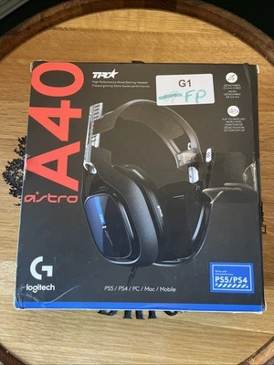 Logitech Core Astro A40 TR Wired Gaming Headset, Black - FOR PARTS/UNTESTED - Image 1 of 4