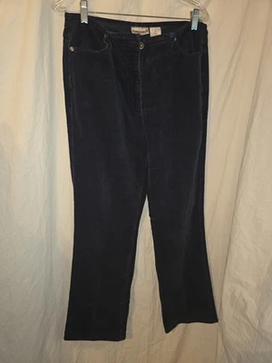 Pantalones para mujer de pana azul oscuro elásticos Bug de moda talla 12 Foto 1 de 4