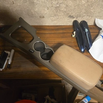 Lincoln LS 2000 2001 2002 consola central reposabrazos portavasos madera moldura negro Foto 1 de 3