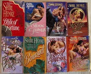 Lot of 8 Stand Alone Novels by Shirl Henke - Historical Romance Vintage Covers - Picture 1 of 2