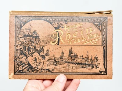 Antique River Map Book Rhein Mainz to Cologne Landmarks Illustrated 1890 *Read* - Image 1 of 4