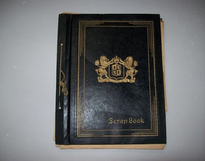 Álbum de recortes vintage años 40-50 lleno de tarjetas antiguas postales de viaje pegatinas + Foto 1 de 4