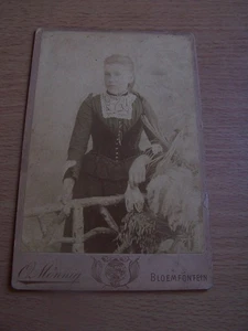 Antike Schrankkarte Mädchen 17 Jahre Otto Monnig Bloemfontein Afrika Philosoph - Bild 1 von 2