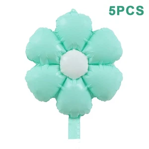 5Pcs Candy Color Daisy Balloon Sun Flower Foil Balloons Photo Props Party Decor - Picture 1 of 18