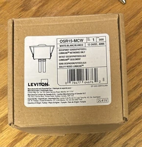 LEVITON OSR15-MCW OCCUPANCY SENSOR/PHOTOCELL 40MA, 12-24-VDC - Picture 1 of 2