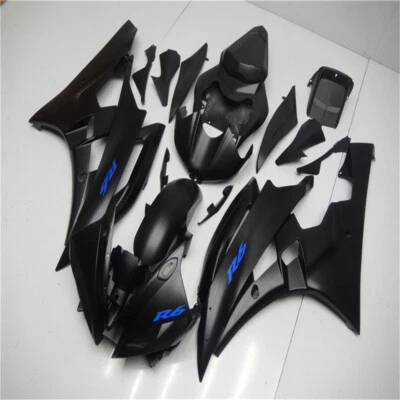 Kit de carenado de plástico negro mate de inyección FK para Yamaha 2006 2007 YZF R6 a029 Foto 1 de 4