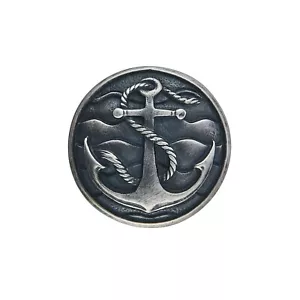 6 Pcs New Handmade Nautical Marine Navy Silver 925 Anchor Buttons 25 mm (1 inch) - Picture 1 of 4