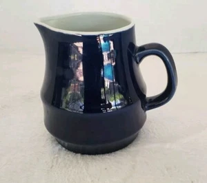 Blaues Steinzeug Milchkännchen kleiner Krug klassisch blau weiß Made in Japan - Bild 1 von 8