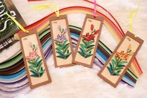 Lily Flowers Quilling Bookmark Handmade with Love - Idea for Gifts - Picture 1 of 1