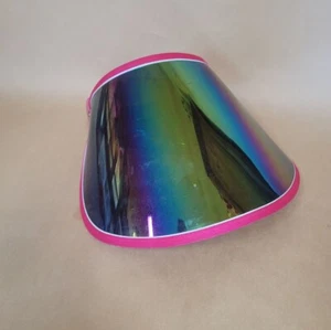 Protector facial SunVisor sombrero rosa iridiscente deportivo - Imagen 1 de 12