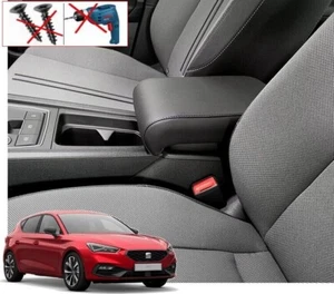 Reposabrazos central SEAT LEON 4 (2020-) cuero ecológico negro longitud ajustable - Imagen 1 de 7