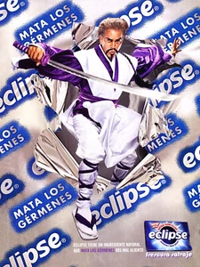 ECLIPSE GUM AD #19 MAGAZINE promo AD 2008 MATA LOS GERMENES FOREIGN VERY RARE - Picture 1 of 2