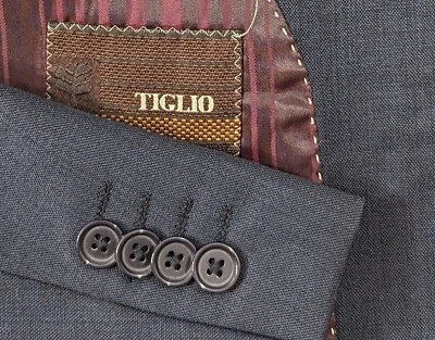 Blazer Chaqueta Deportiva Tiglio Pinot Italia Calce Ajustado Super 150's Lana Azul Marino 44L Foto 1 de 4