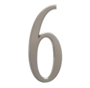 WhiteHall,DeSign-it ADDRESS PLAQUE #6 SATIN BRASS 4.75" - Picture 1 of 5