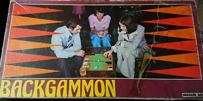 Vintage Ingham Day Backgammon Board Game 1970's - Image 1 of 4