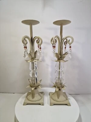 Juego de 2 Candelabros de Metal 17" Hermoso, te Foto 1 de 4