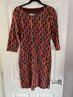 Weirdfish Leaf Print Jersey Dress With Pockets Size 12 Worn Once