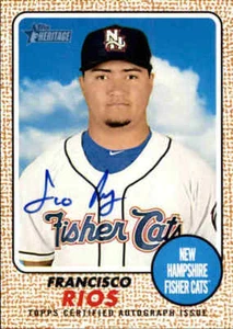 2017 Topps Heritage Minors Real One Autogramme Francisco Rios #ROAFRI SCHÖN - Bild 1 von 2