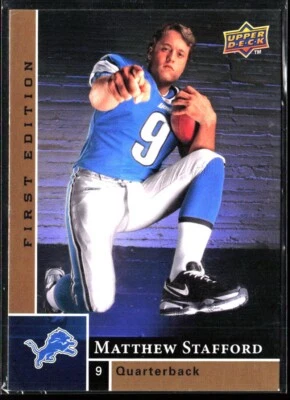 2009 Upper Deck First Edition Football Matthew Stafford Rookie #180.. - Image 1 of 2