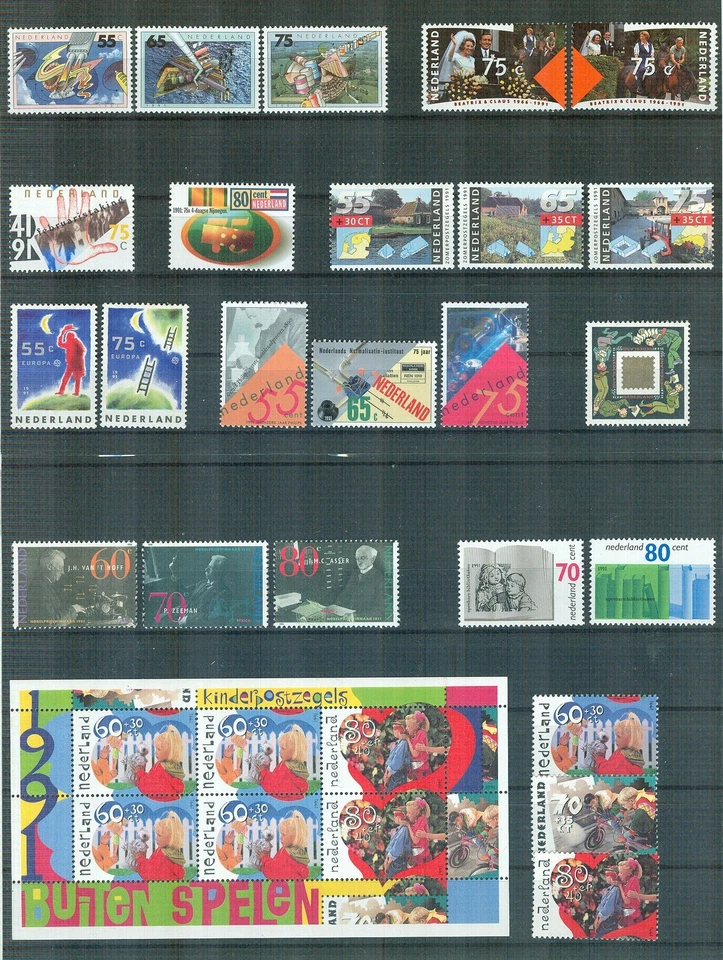 L91 Netherlands    All stamps 1991  in complete sets block/sheet  Very Fine MNH - Image 1 of 1