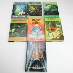 Roger Zelazny Amber Series 7-Book HCDJ Book Club Editions - Foto 1 di 7