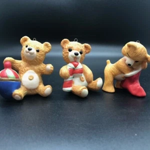 Punze Zimtbär handbemalt Porzellan Ornamente TRIO 1983 1985 1987 - Bild 1 von 15