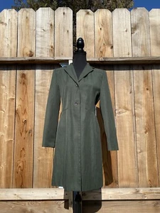 larry levine suits green long blazer size 6 - Picture 1 of 6