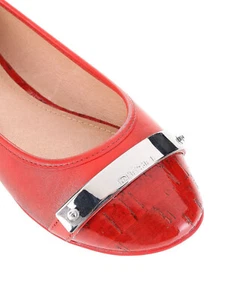 $200 Designer DIESEL Women's Galyal Flats Hot Red Ballerina Dress Shoes - Picture 1 of 1