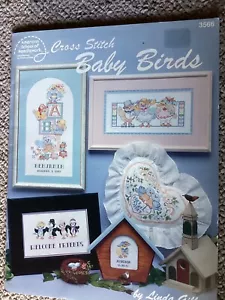 American School of Needlework Baby Birds Birth Record Cross Stitch Pattern 3566 - Picture 1 of 18