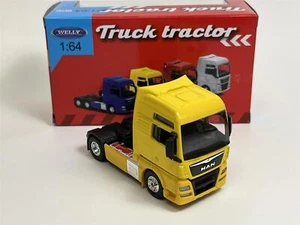 Man TGX XXL Yellow 1:64 Scale Welly Truck Tractor 68010S - Picture 1 of 7