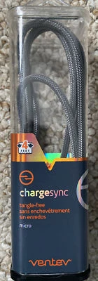 Ventev 4Ft Charge Sync Cable for Micro USB Devices Cable - Steel Gray - Image 1 of 3