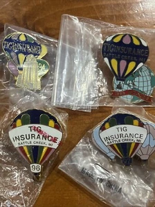🇺🇸1994, 1995, 1996, 1997 Battle Creek Michigan WIG Insurance Balloon Fest Pin - Bild 1 von 6