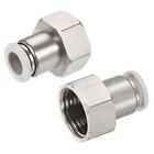 2pcs Push to Connect Fittings 1/2PT Female Thread Fit 10mm Tube OD Copper