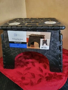 802 NEW MAINSTAY BLACK FOLDIND STEP STOOL EASY TO CARRY - Picture 1 of 3