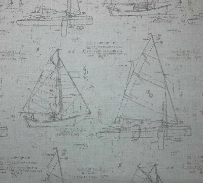 GUARDA-SOL PONTO DE VELA AZUL CÉU CINZA VELEIRO TECIDO INTERNO EXTERNO BTY 54"W - Imagem 1 de 4