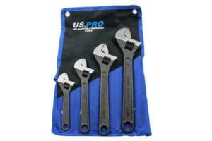 US PRO 4-teiliges verstellbares Schraubenschlüssel-/Schaltschlüssel-Set 6"" 8"" 10"" 12"" B2204 - Bild 1 von 3