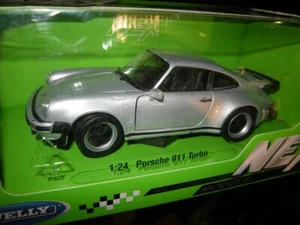 1:24 Welly Porsche 911 Turbo plata/plateado en embalaje original - Imagen 1 de 1