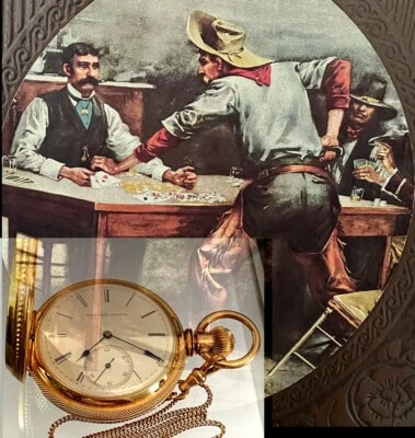 ELGIN National W.Co. 18k GOLD EXPOSITION ENGLISH original Hunting case; 1879. H - Image 1 of 4