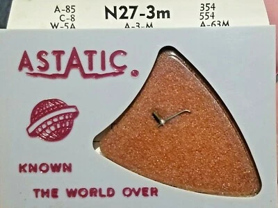 ASTATIC N27-3m Diamond Stereo Needle Record Phonograph USA 78 Made in the USA - Image 1 of 2