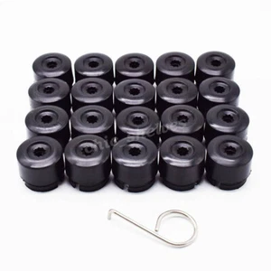 20Pcs 19mm Black Wheel Nut Bolt Covers Caps Set Tool For VW TRANSPORTER T5 & T6 - Picture 1 of 5