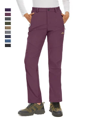 Pantalones impermeables de invierno para mujer forrados de lana pantalones cálidos pantalones de esquí al aire libre Foto 1 de 4