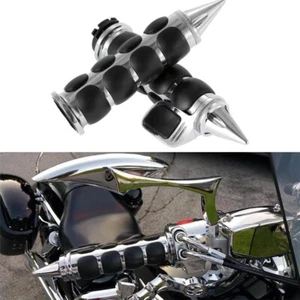 Motorcycle 1'' Handlebar Hand Grips Black for Harley Sportster XL1200 883 - Picture 1 of 12