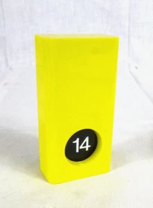 Vtg 70s POP Art Yellow Plastic Perpetual Flip Calendar Made in Italy 3.75" H - Picture 1 of 10