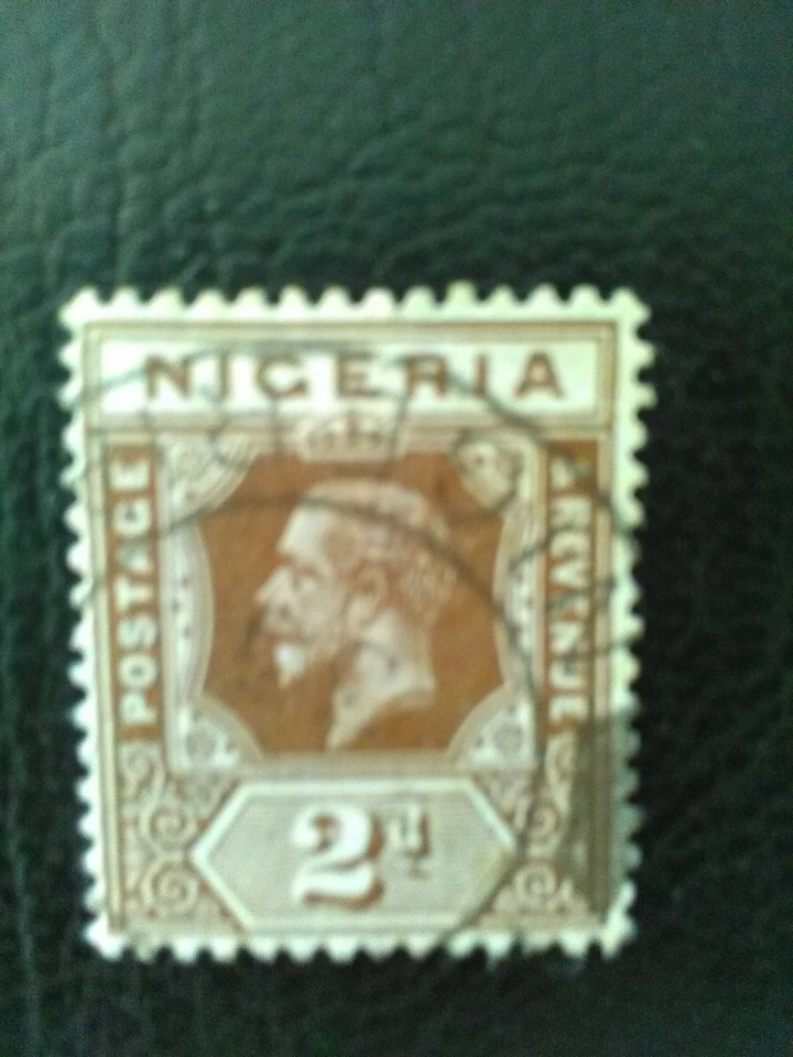 NIGERIA  USED  STAMP 1927-31  KGV 2d  CHOCOLATE  SG28 CIRCULAR DATE STAMP. - Image 1 of 1