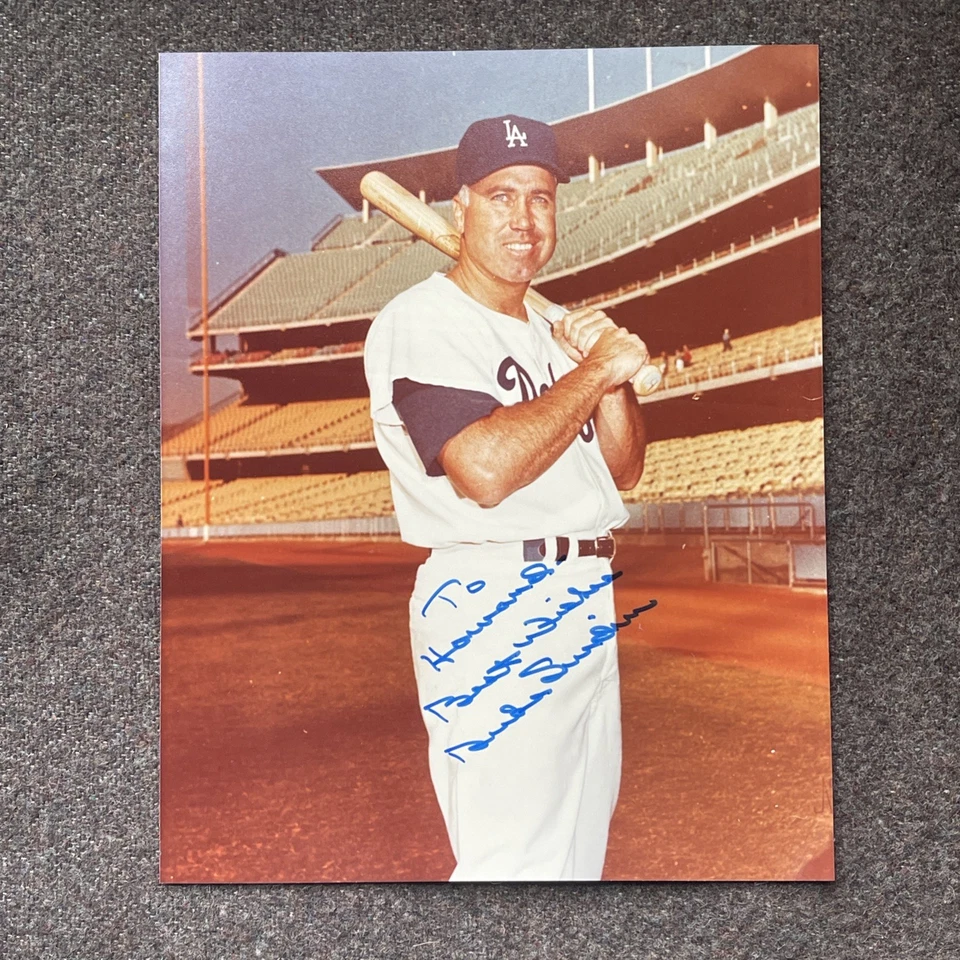 Duke Snider signed Los Angeles Dodgers 8x10 Photo autograph Very Nice - Image 1 of 3