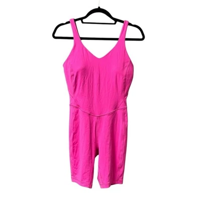 NEW Lululemon Align Bodysuit Romper Sleeveless Shorts 8" Sonic Pink 8 NWT - Image 1 of 4