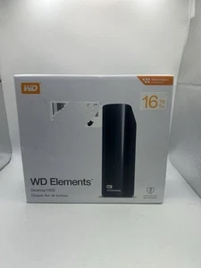 Western Digital 16TB Elements Desktop External Hard Drive - Brand New - Sealed - Photo 1/6
