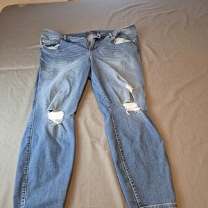 Jeans Jegging Torrid Premium Donna Elasticizzato Invecchiato Blu Taglia 24R - Foto 1 di 21
