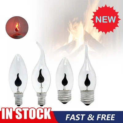 E27 E14 LED Flicker Fire Flame Candle Light Bulb Atmosphere Decor Lamp HOT - Image 1 of 4